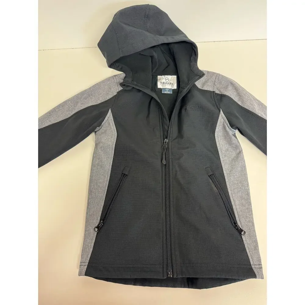 Magellan Boys Water Repellent Jacket Color Black /Gray Small